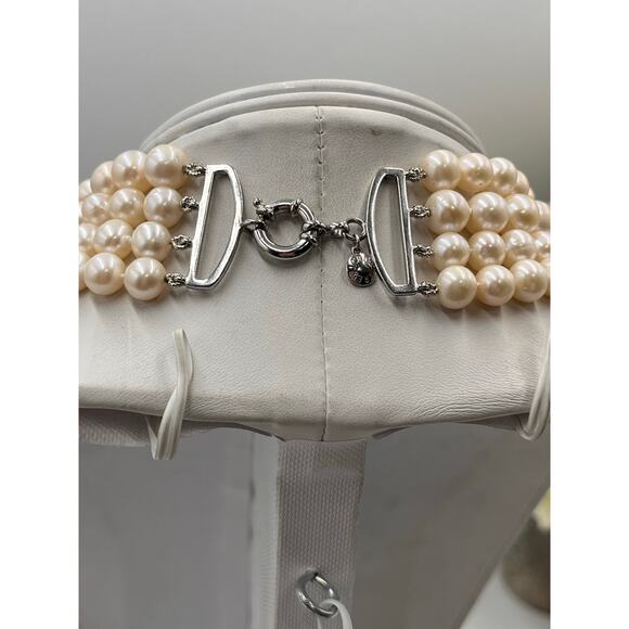 J. Crew Vintage Four MultiStrand Hand Knotted Off White Pearl Layering Necklace - Picture 7 of 10
